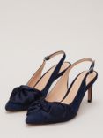 Phase Eight Twist Front Pointed Toe Shoes, Navy