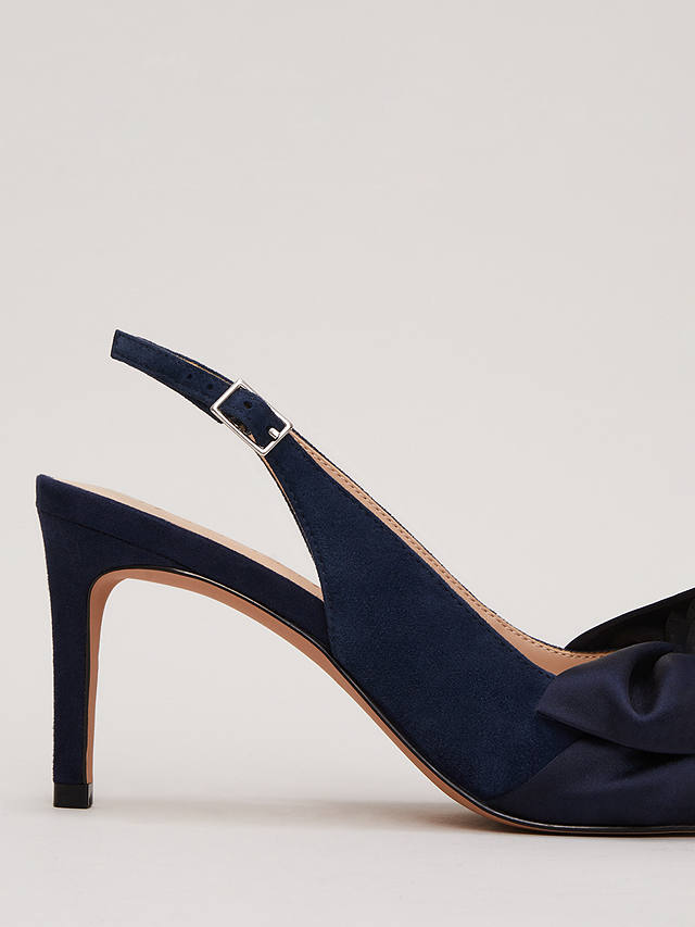 Phase Eight Twist Front Pointed Toe Shoes, Navy