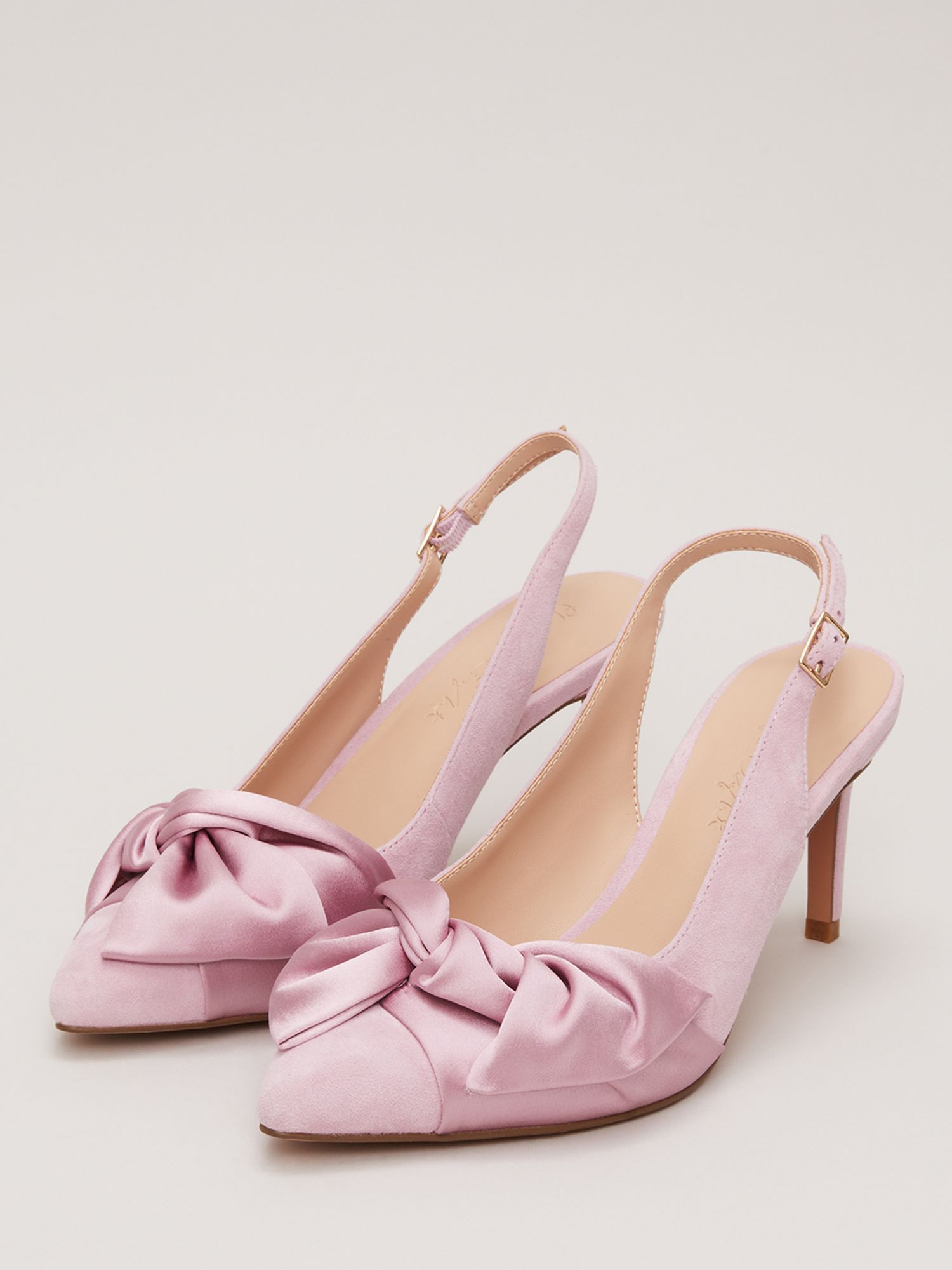 Phase Eight Twist Front Pointed Toe Shoes, Pink, EU36