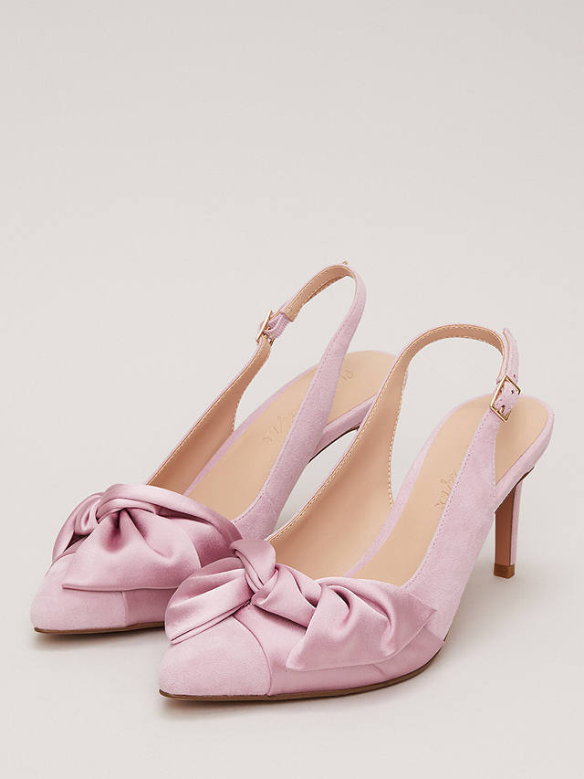 Phase Eight Twist Front Pointed Toe Shoes, Pink