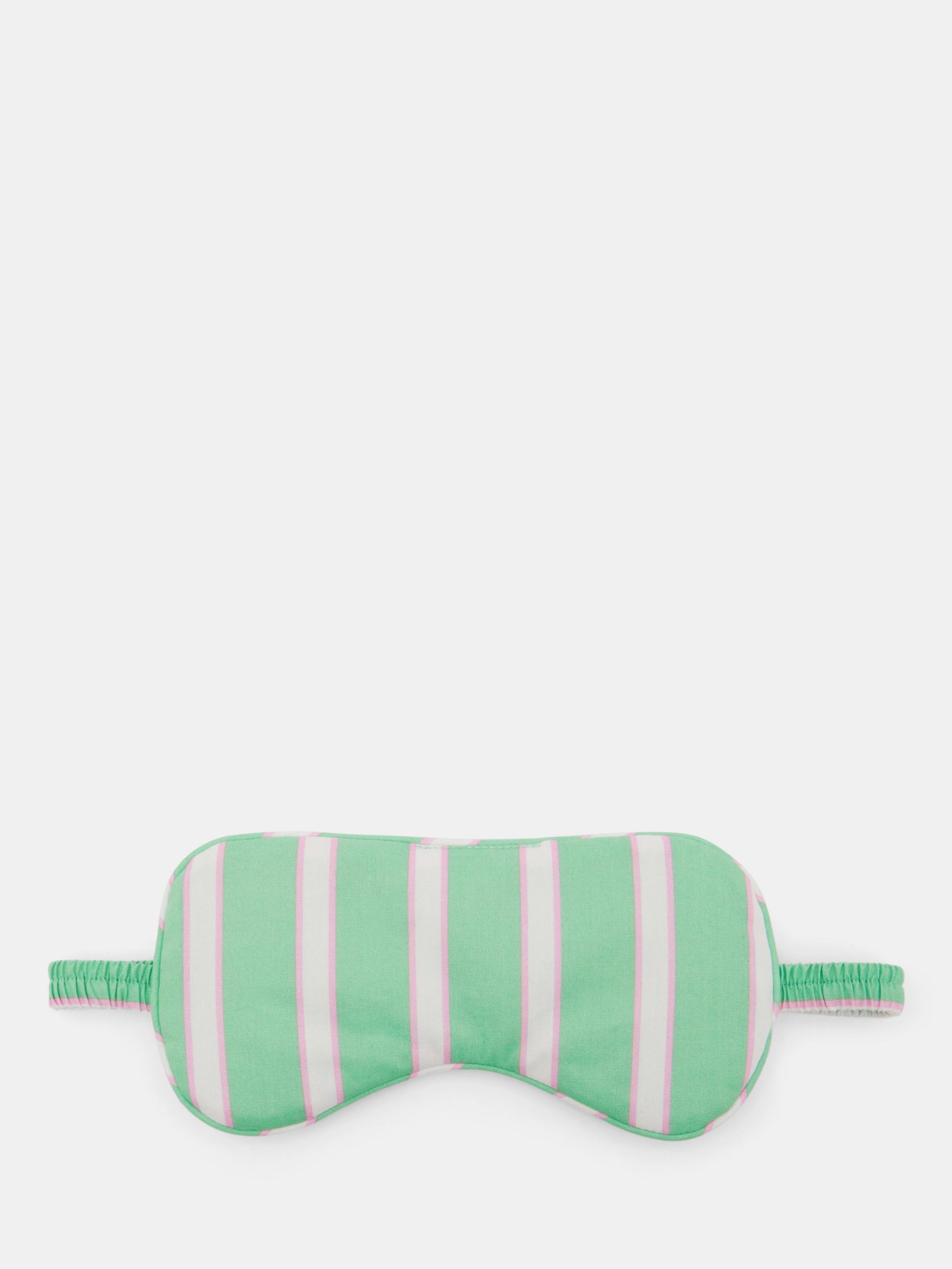 Buy HUSH Stripe Cotton Sleep Mask, Green/Pink Online at johnlewis.com