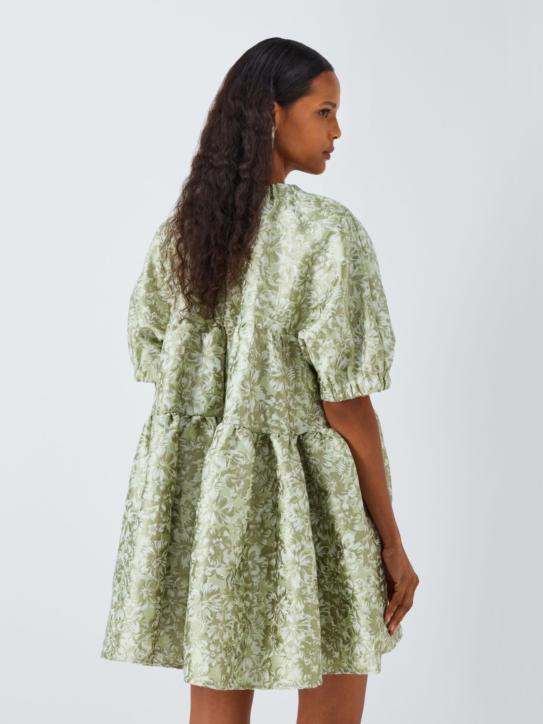 Buy Sister Jane Thimble Floral Tiered Mini Dress, Light Green Online at johnlewis.com