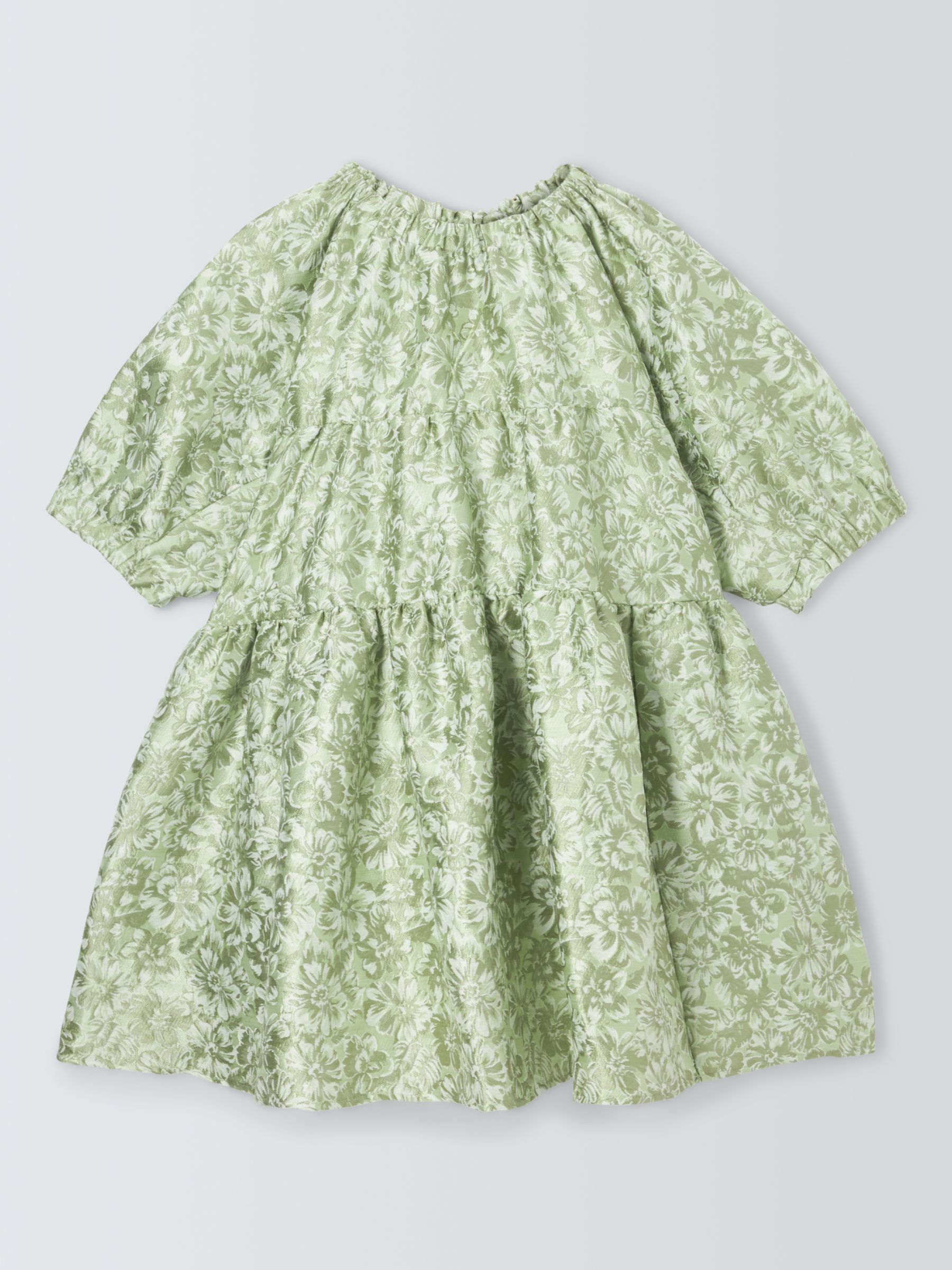 Sister Jane Thimble Floral Tiered Mini Dress, Light Green, 10