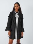 Sister Jane Dasha Contrast Tie Mini Dress, Black