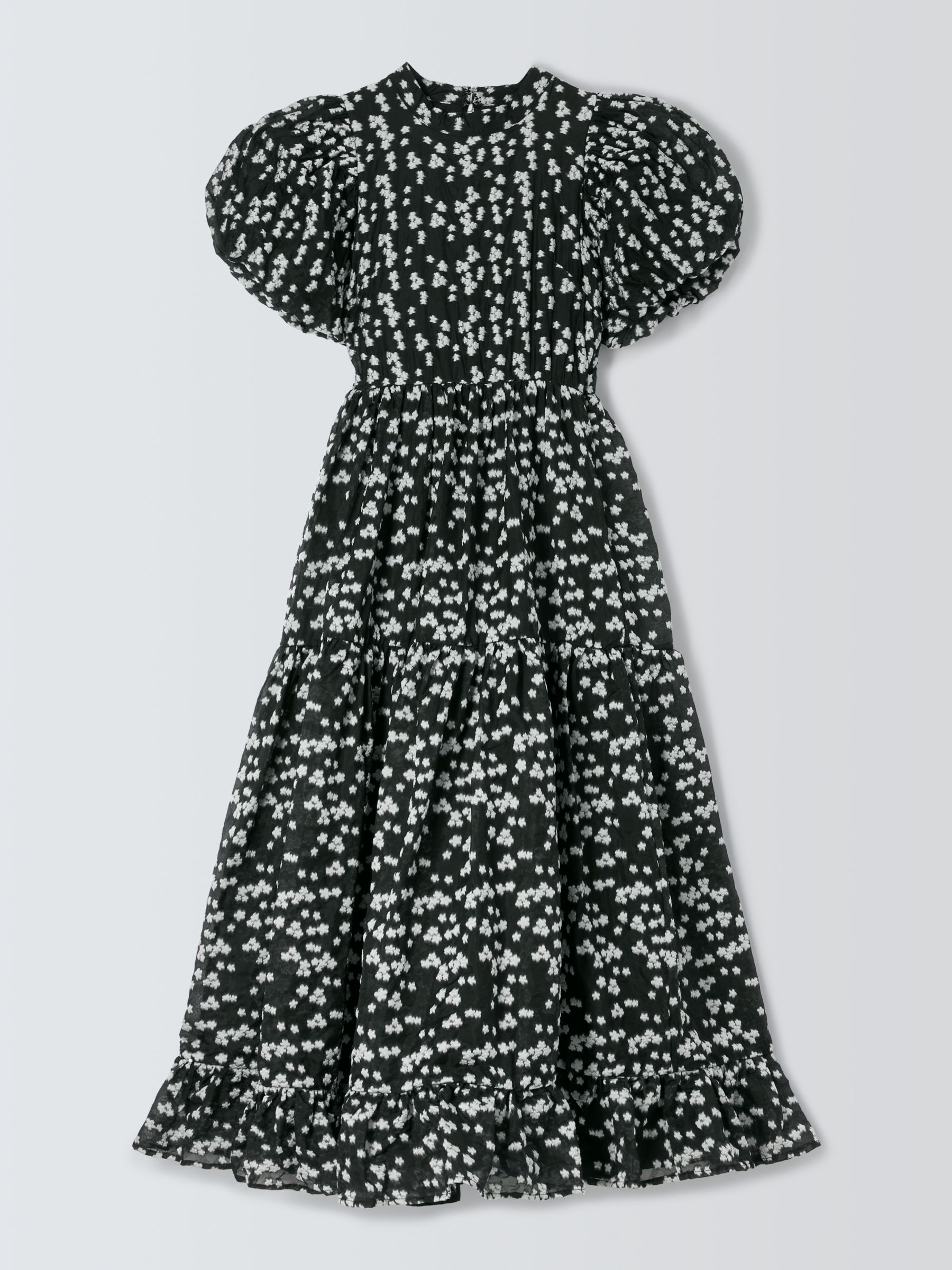 Sister Jane Dream Ditsy Floral Jacquard Midi Dress, Black, 6