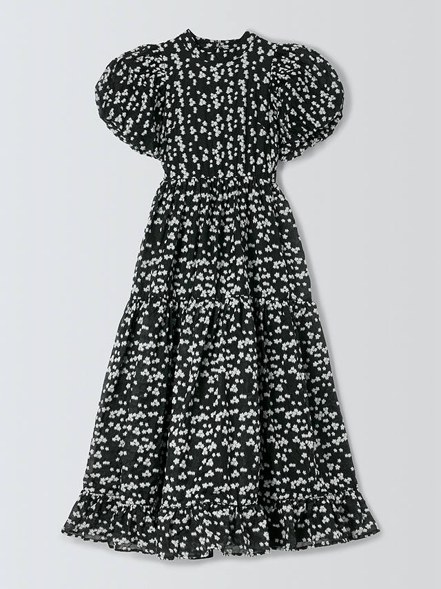Sister Jane Dream Ditsy Floral Jacquard Midi Dress, Black