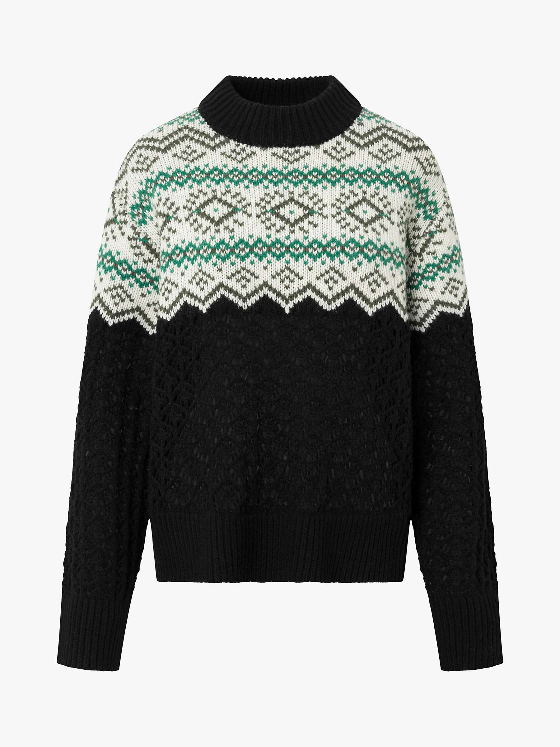 Buy nué notes Colton Nordic Stripe Wool Blend Jumper, Black/Multi Online at johnlewis.com