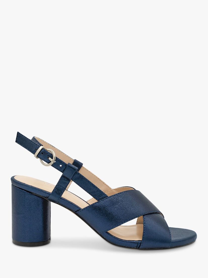 Navy block outlet heel sandals uk