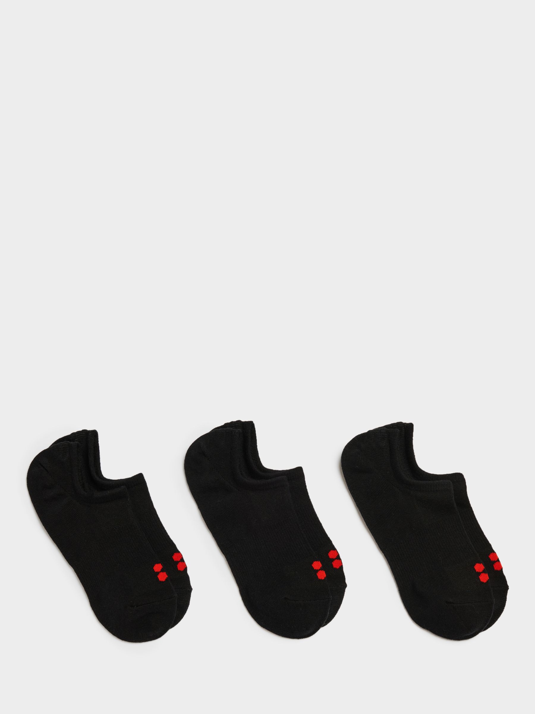 Sweaty Betty No Show Organic Cotton Blend Training Socks, Pack of 3, Black, 2.5-5