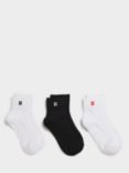 Sweaty Betty Essentials Ankle Socks, Pack of 3, White/Multi