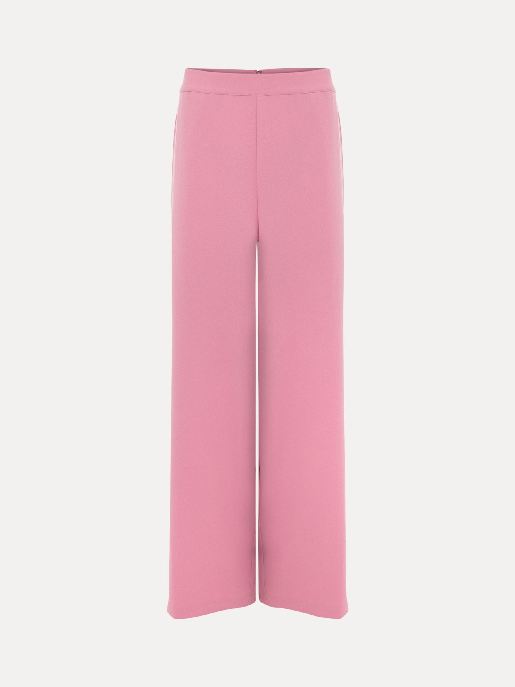 Phase Eight Elandra Wide Leg Trousers, Pink, 14