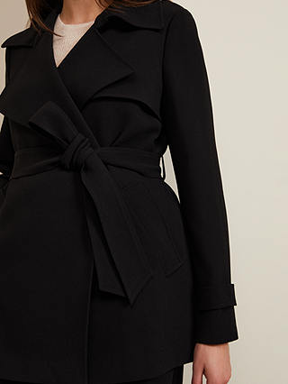 Phase Eight  Demi Drapey Coat, Black