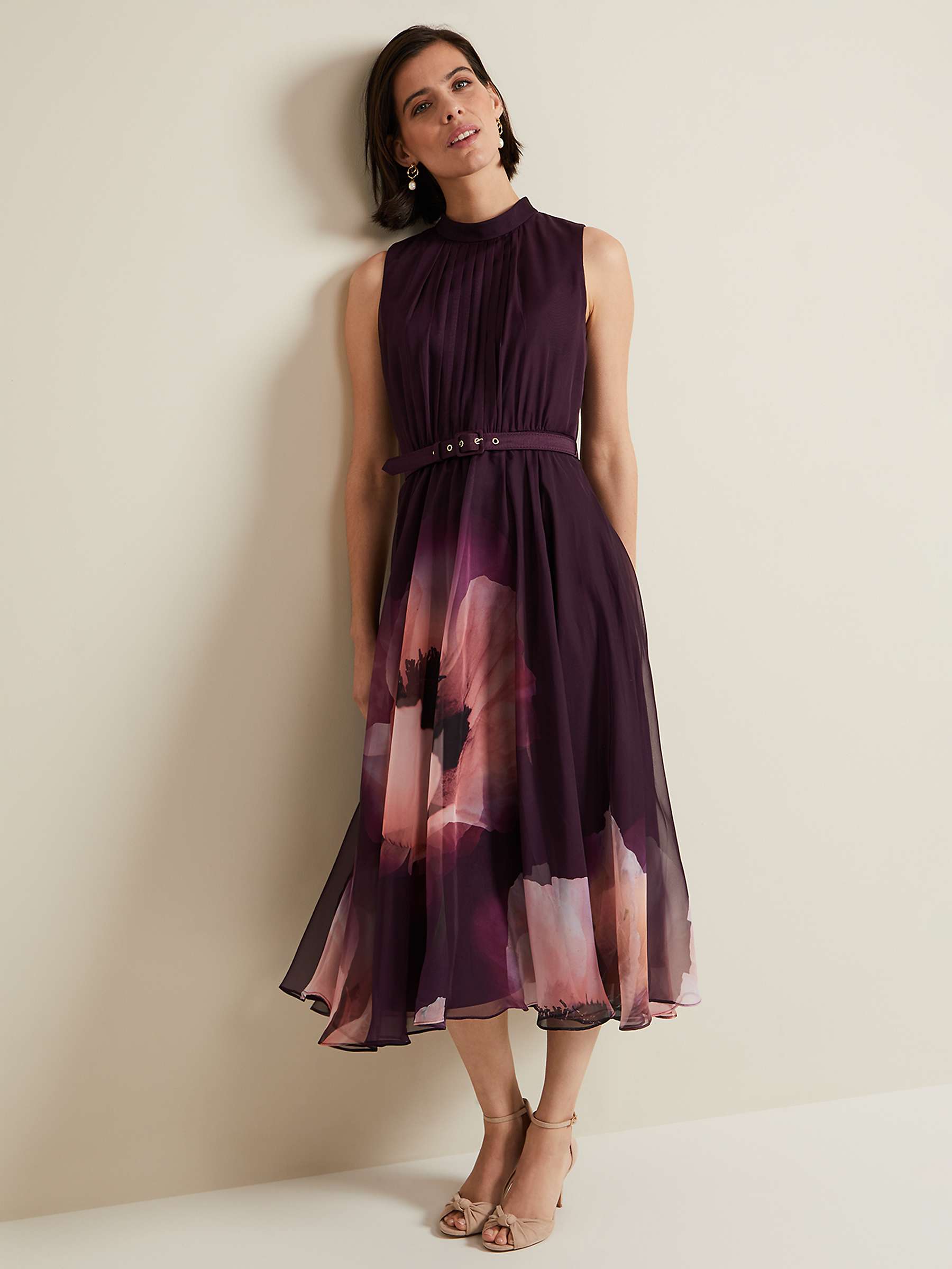 Buy Phase Eight Bethany Midi Dress, Multi Online at johnlewis.com