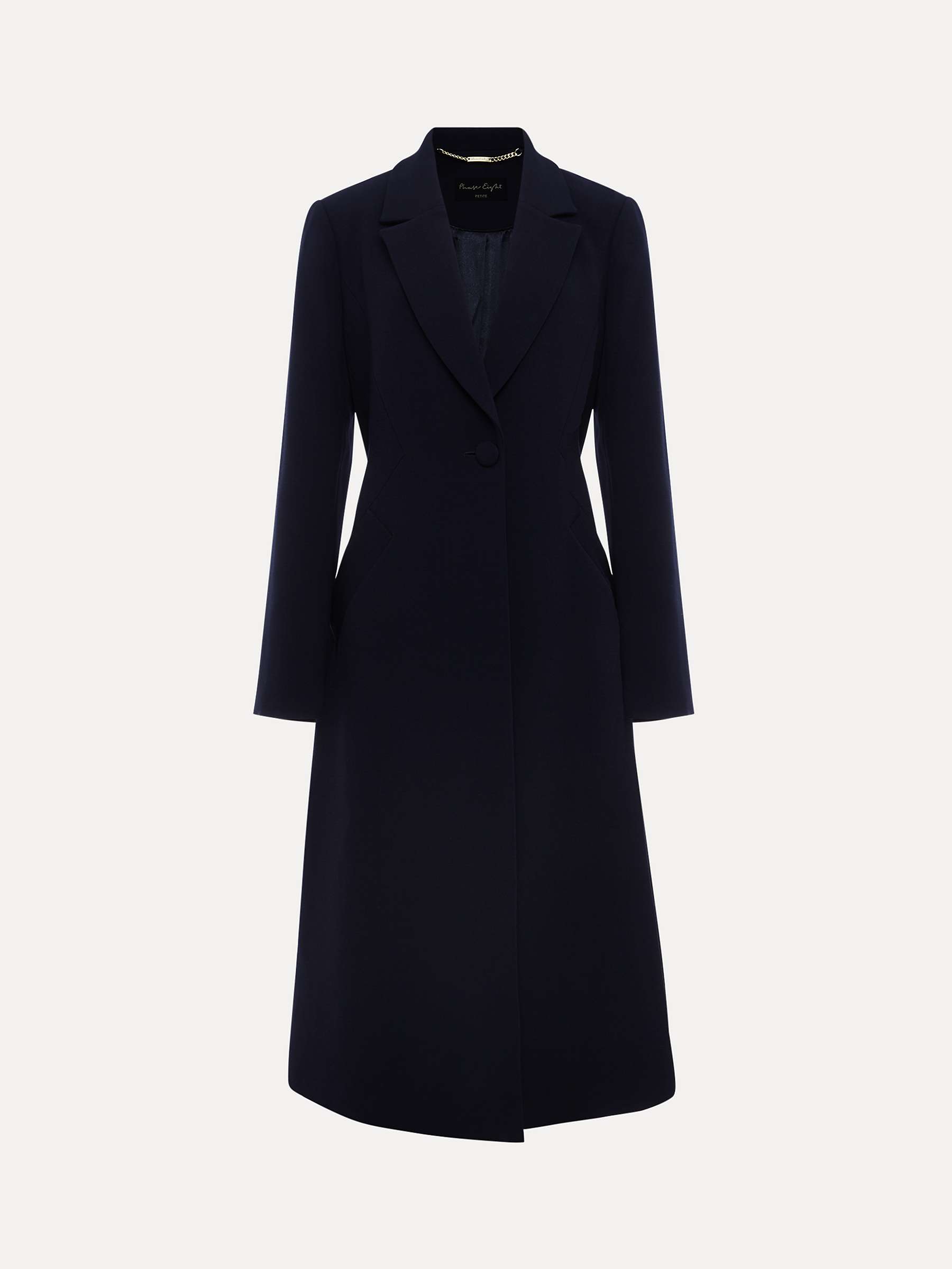 Buy Phase Eight Petite Juliette Crepe Occasion Coat, Navy Online at johnlewis.com