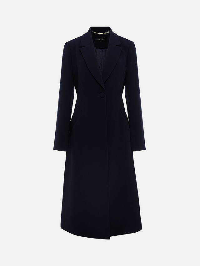Phase Eight Petite Juliette Crepe Occasion Coat, Navy
