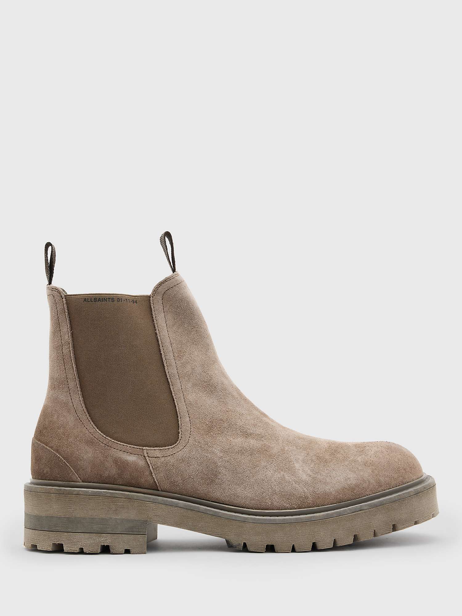 Buy AllSaints Driver Suede Chelsea Boots, Taupe Online at johnlewis.com
