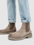 AllSaints Driver Suede Chelsea Boots, Taupe