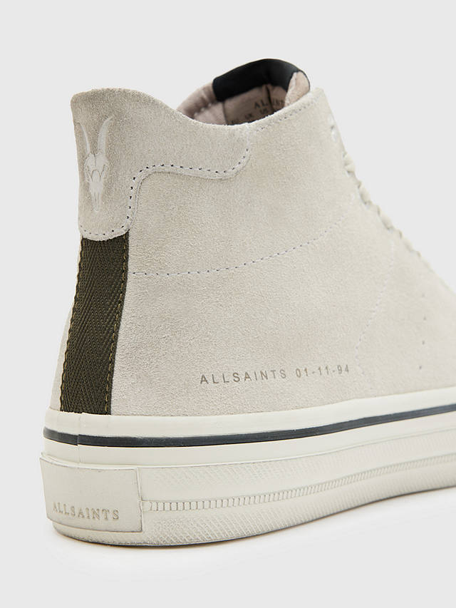 AllSaints Lewis Leather High Top Trainers, Chalk White