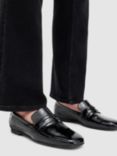 AllSaints Sasha Patent Leather Loafers, Black