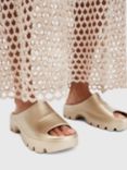 AllSaints Eclipse Flatform Sliders, Gold