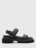 AllSaints Rory Leather Sandals, Black