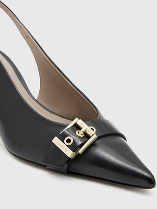AllSaints Selina Leather Slingback Shoes, Black