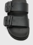 AllSaints Sian Leather Footbed Sandals, Black