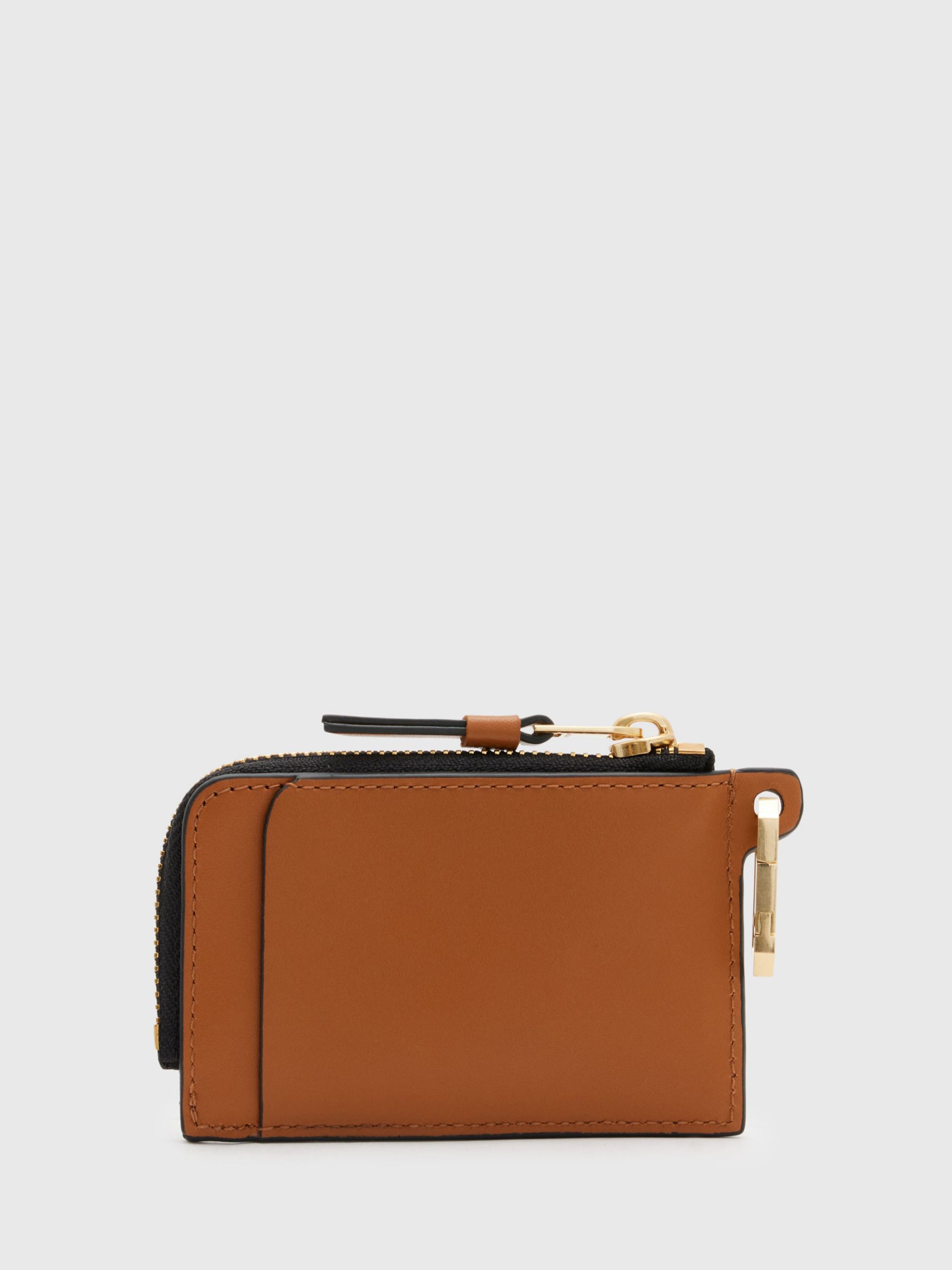 AllSaints Remy Leather Wallet, Desert Tan at John Lewis & Partners