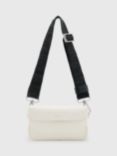 AllSaints Zoe Leather Crossbody Bag, Desert White