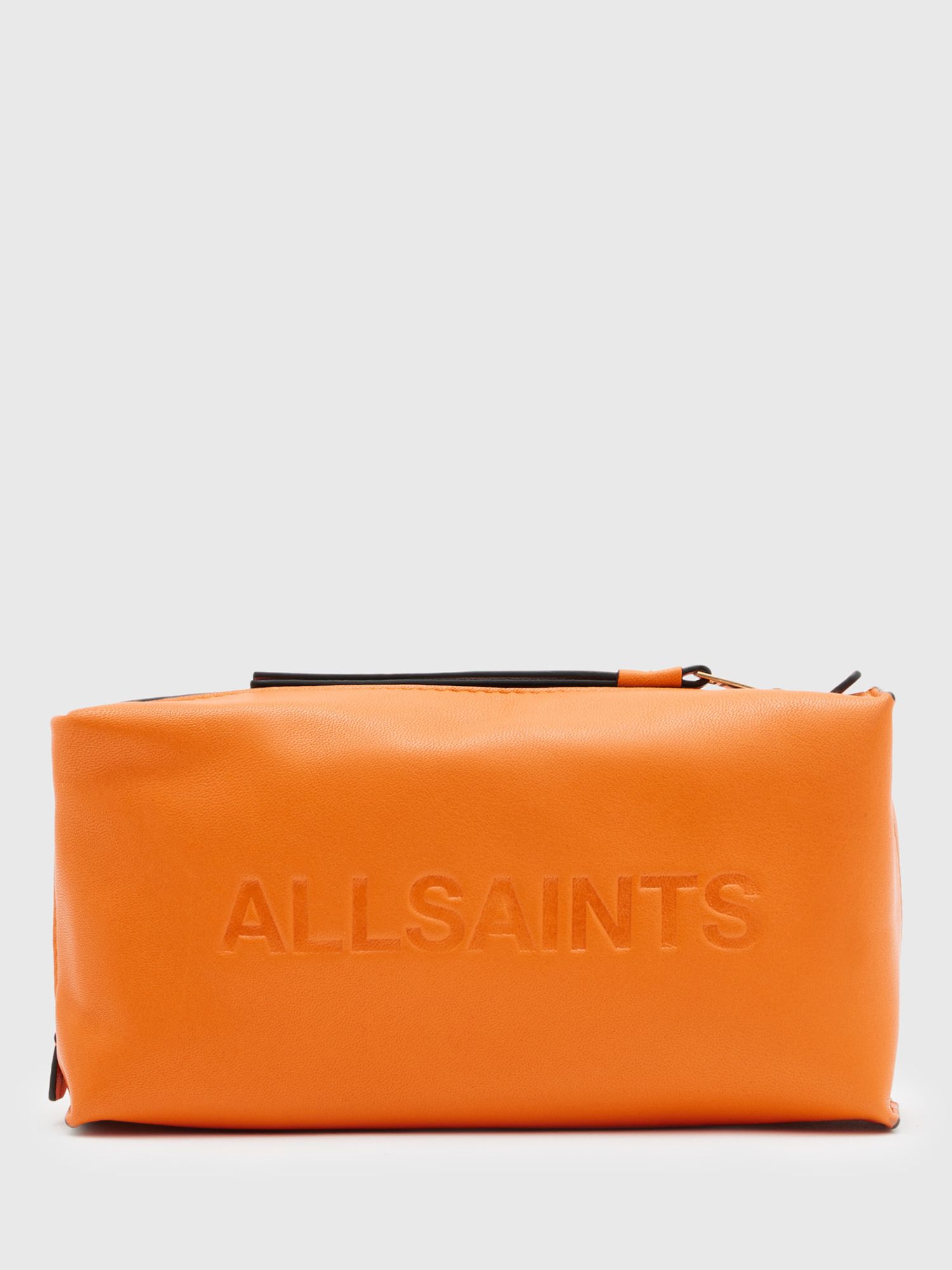 AllSaints Elliotte Leather Pouch, Pyrole Orange at John Lewis & Partners