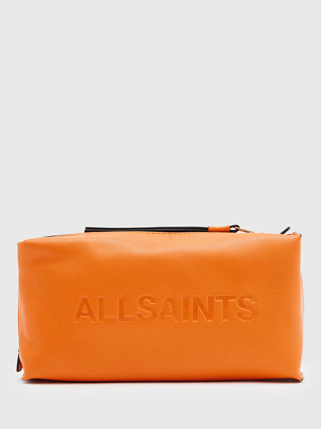 AllSaints Elliotte Leather Pouch, Pyrole Orange