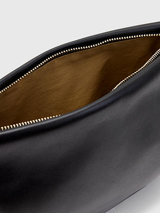 AllSaints Bettina Soft Leather Clutch Bag, Black