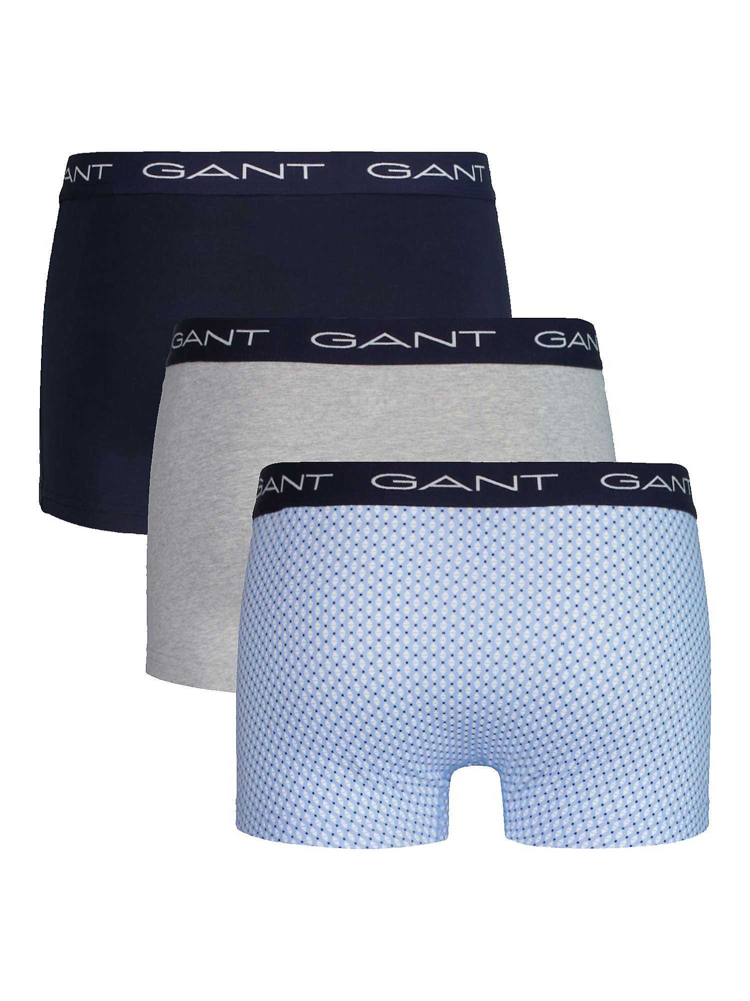 Buy GANT Micro Print Trunks, Pack of 3, Blue Online at johnlewis.com