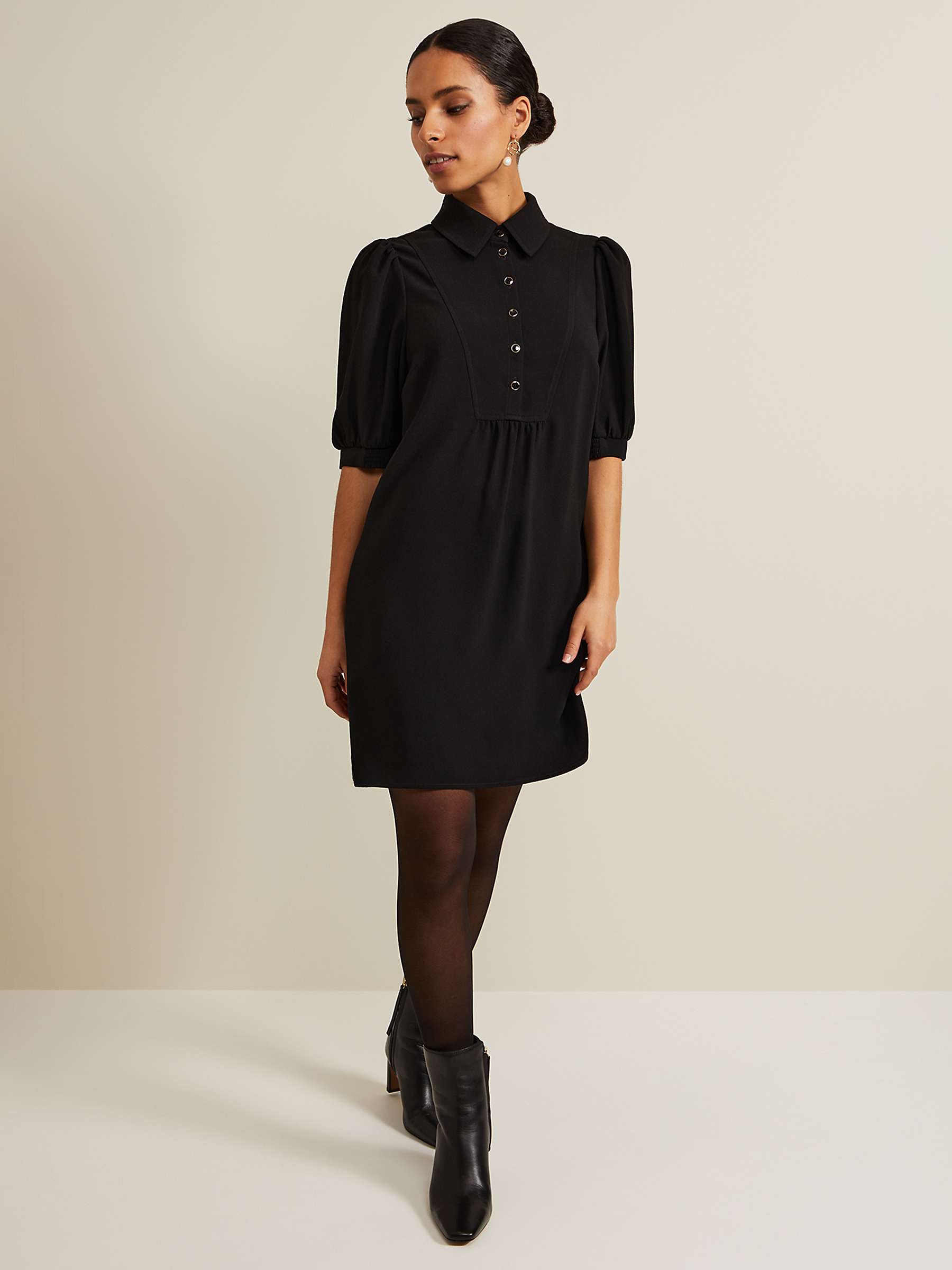 Buy Phase Eight Petite Claudia Swing Mini Dress, Black Online at johnlewis.com