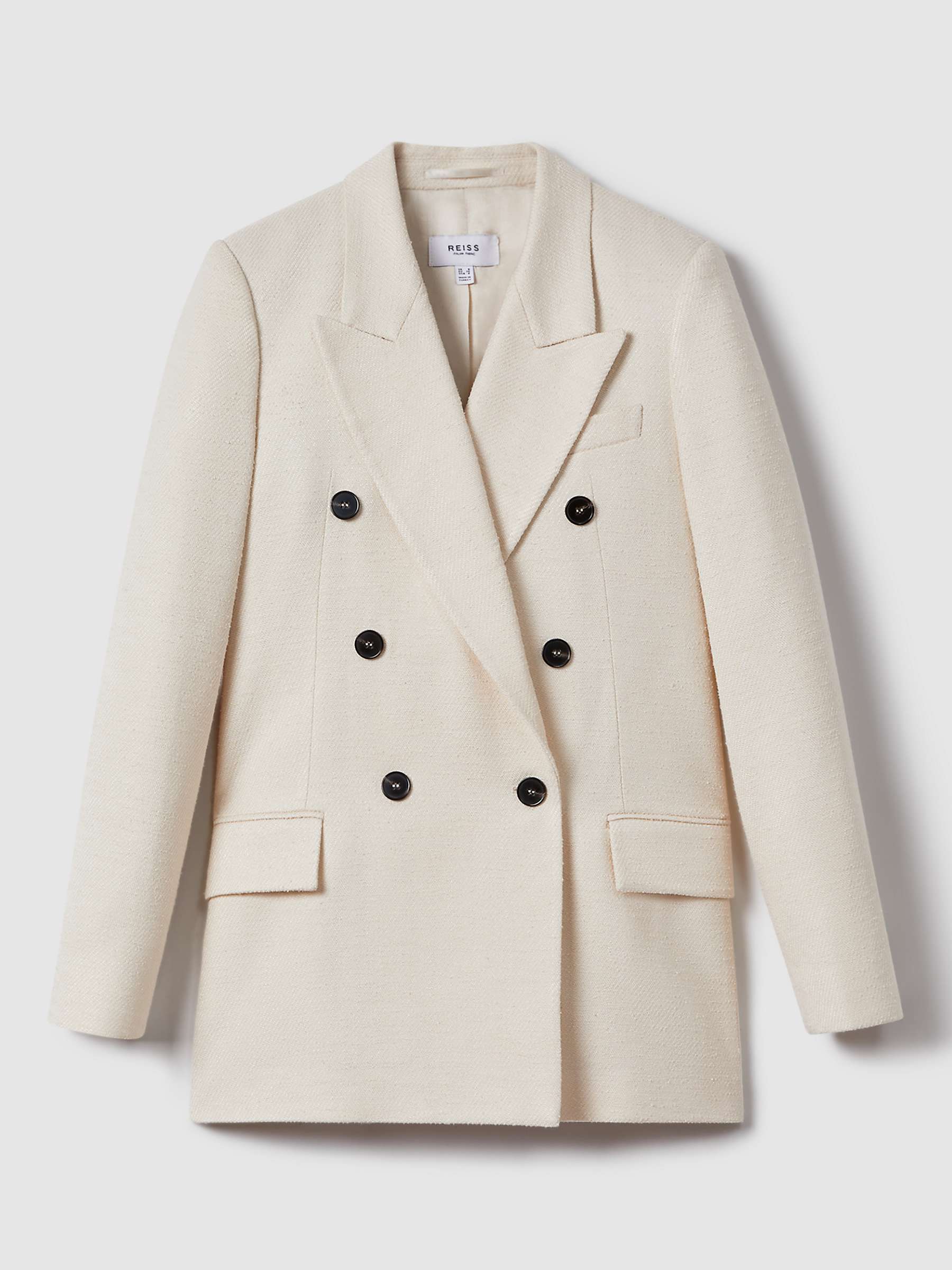 Buy Reiss Bronte Double Breasted Blazer, White Online at johnlewis.com