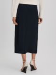 Reiss Bella Wrap Midi Skirt, Navy, Navy