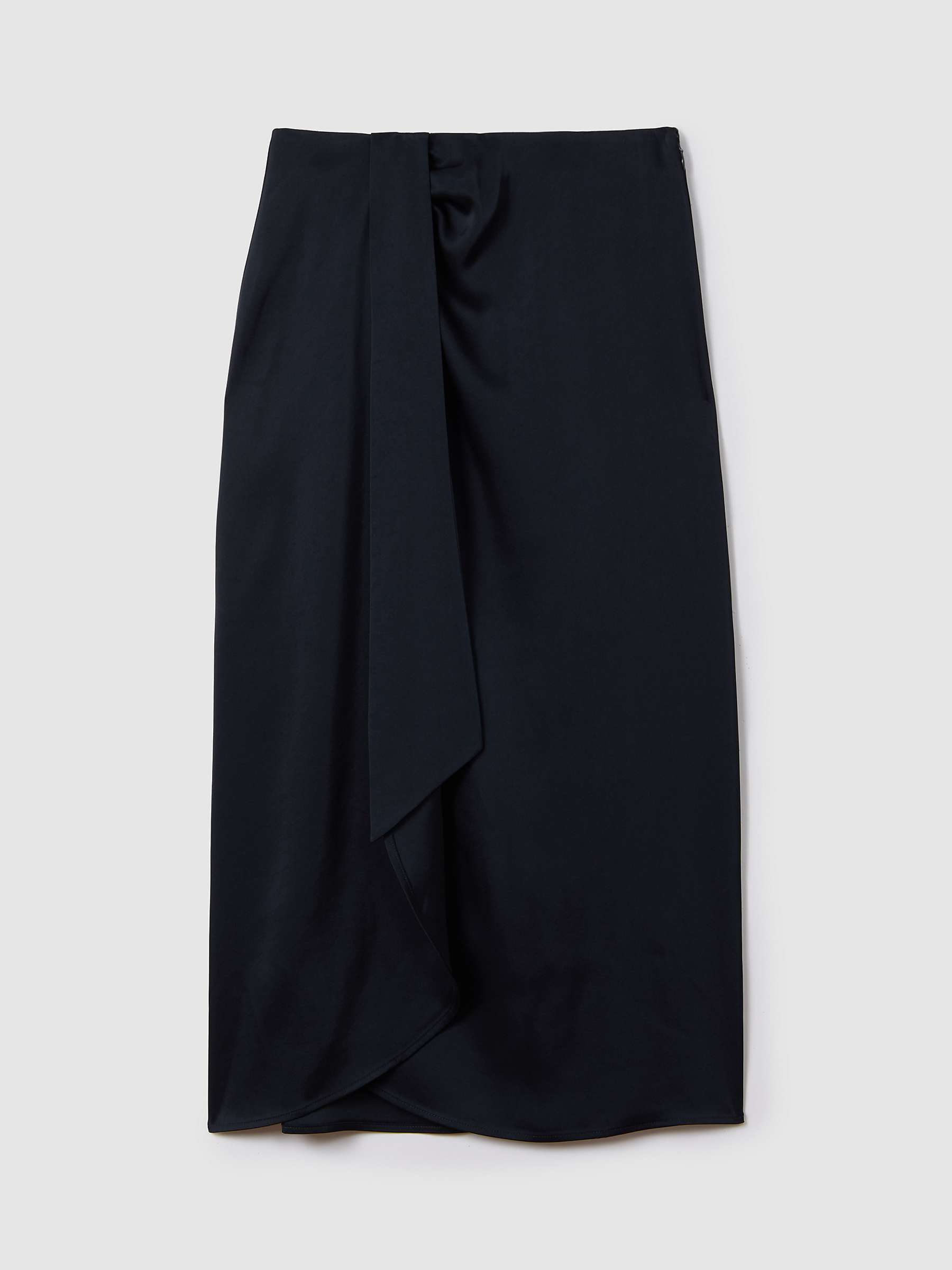 Buy Reiss Bella Wrap Midi Skirt, Navy Online at johnlewis.com