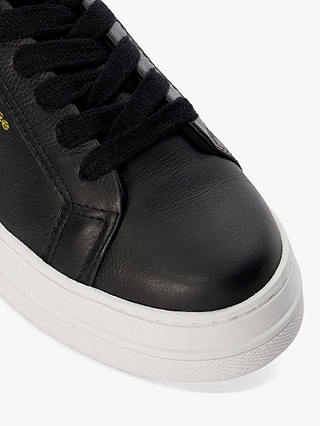 Dune Eastern Leather Low Top Trainers, Black