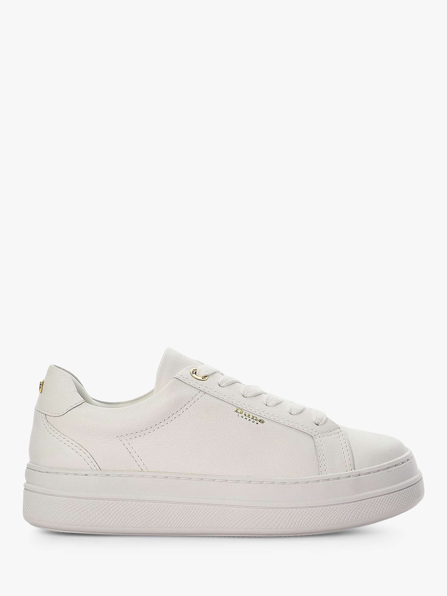 Buy Dune Eastern Leather Platform Trainers, White Online at johnlewis.com