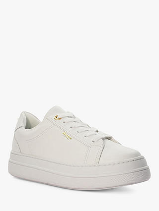 Dune Eastern Leather Platform Trainers, White