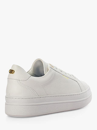 Dune Eastern Leather Platform Trainers, White