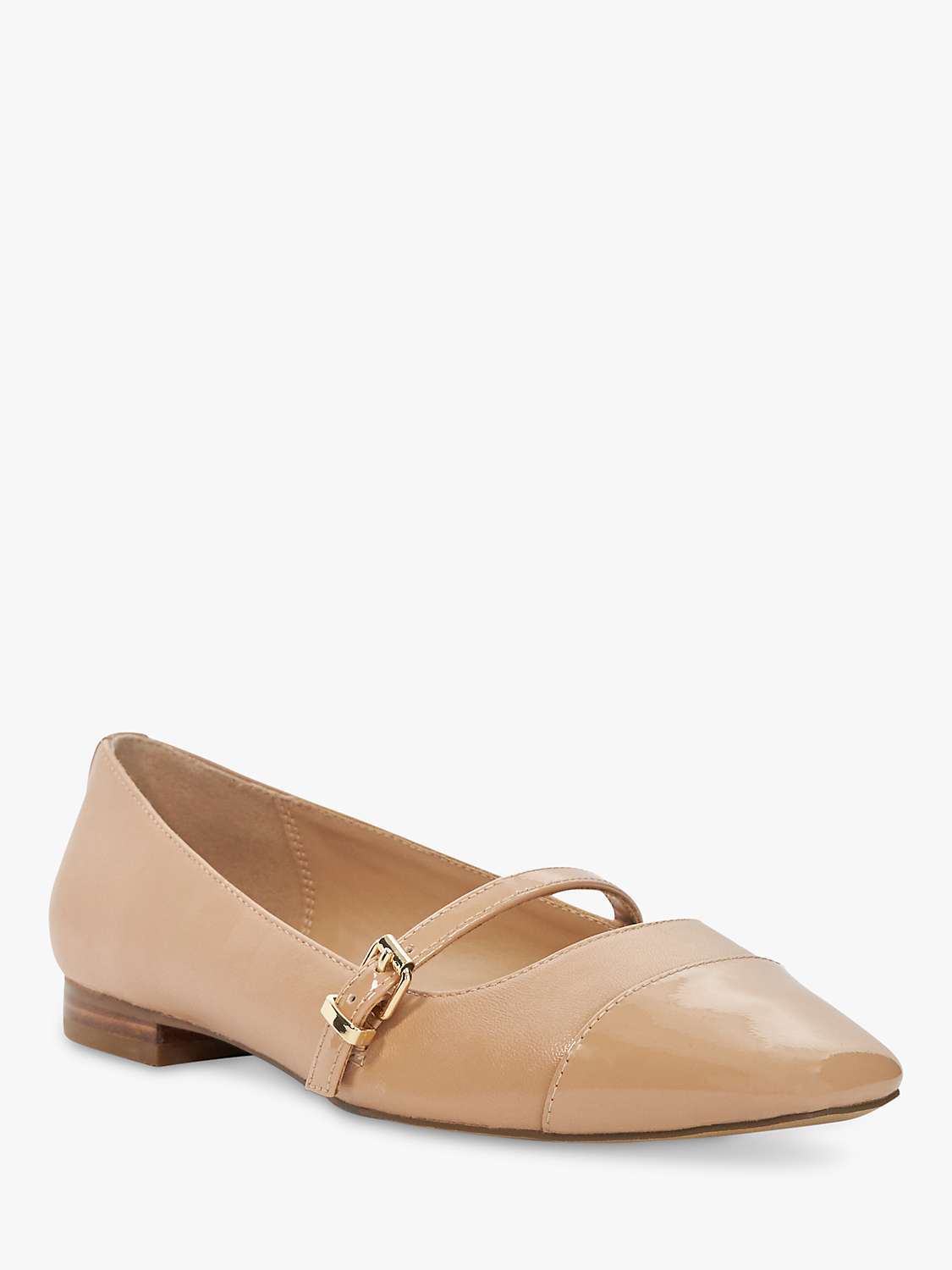 Buy Dune Habits Leather Patent Toe Cap Mary Jane Pumps Online at johnlewis.com