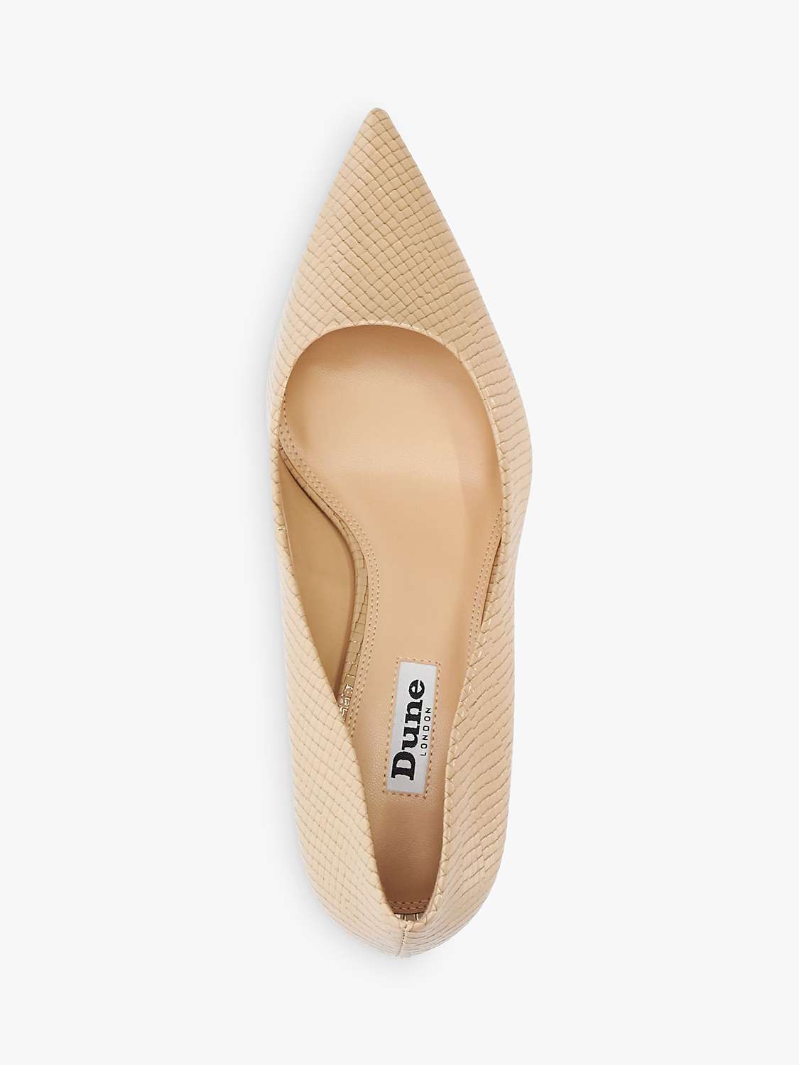 Buy Dune Absolute Reptile Mid Heel Court Shoes, Blush Online at johnlewis.com
