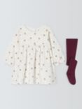 John Lewis Baby Floral Dress and Tights Set, Multi