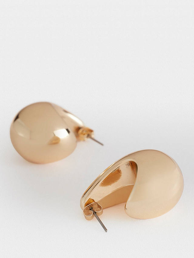 Mint Velvet Teardrop Dome Earrings, Gold
