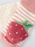 John Lewis Baby Strawberry Rattle Socks, Pack of 2, Multi