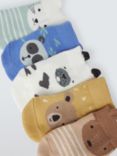 John Lewis Baby Animals Organic Cotton Blend Socks, Pack of 5, Multi