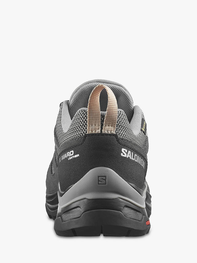 Salomon X Ward Leather Gore-Tex Women's Trail Shoes, Gull/Black