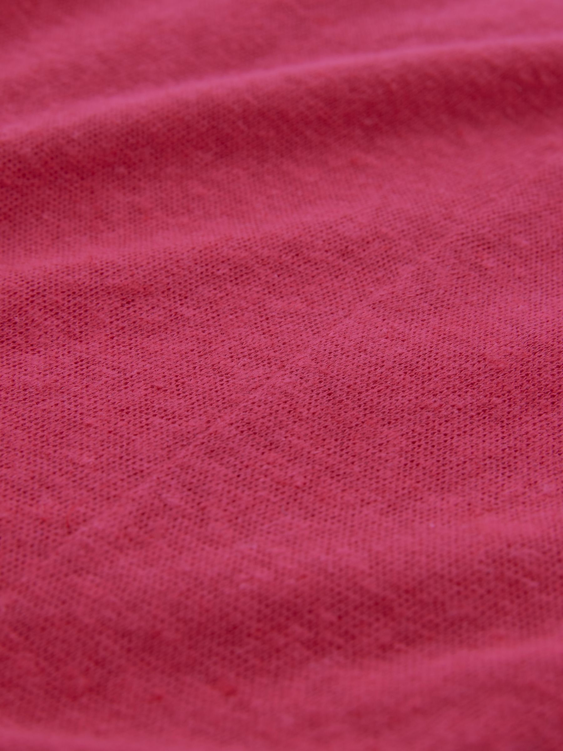 Celtic & Co. Linen And Cotton Button Back Midi Dress, Raspberry, 8