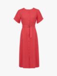 Celtic & Co. Linen Button Through Midi Dress, Chilli